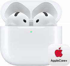 Apple AirPods 4 Wireless Earbuds, Bluetooth Headphones, Personalized Spatial Audio, Sweat and Water Resistant, USB-C Charging Case, H2 Chip, Up to 30 Hours of Battery Life, Effortless Setup for iPhone