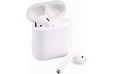Apple AirPods 4 Wireless Earbuds, Bluetooth Headphones, Personalized Spatial Audio, Sweat and Water Resistant, USB-C Charging Case, H2 Chip, Up to 30 Hours of Battery Life, Effortless Setup for iPhone